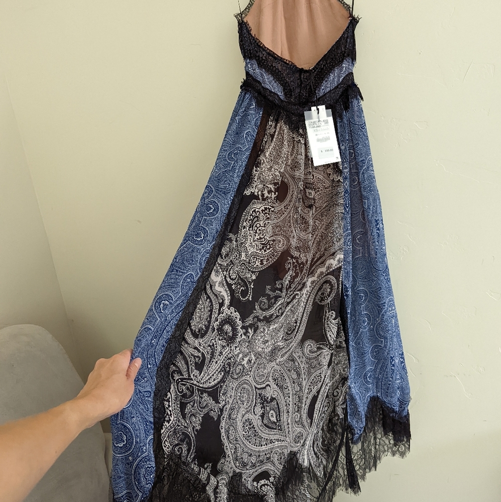 Zara Blue and Black Backless Dress - Picture 14 of 15